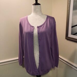 Adorable, button-down, cardigan by Talbots, size Large.